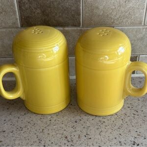 Fiesta Ware Recently Retired Sunflower Yellow Ceramic Salt & Pepper Shaker Set